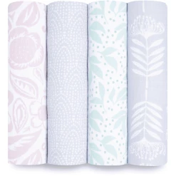 Aden+anais Essential Aden + Anais™ Essentials Baumwoll-Musselin-Pucktuch 4er Pack Damsel