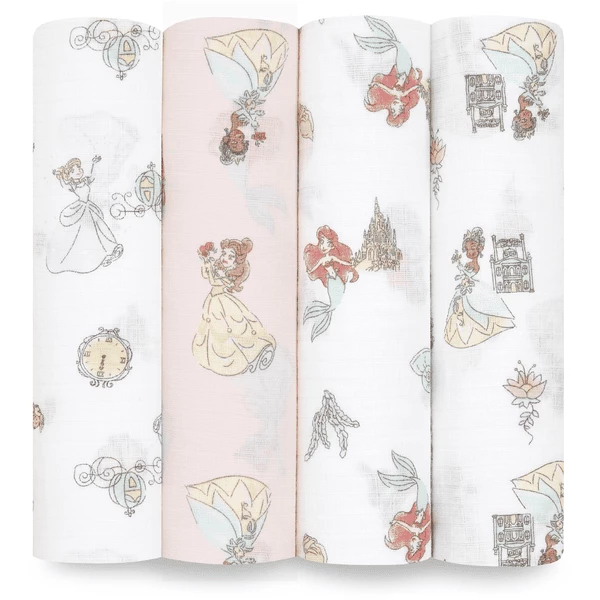 Aden+anais Essential Aden + Anais™ Essentials Pucktuch Disney Princess 4er-Pack 1 Aden+anais Essential Aden + Anais™ Essentials Pucktuch Disney Princess 4er-Pack