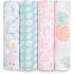 Aden+anais Essential Aden + Anais™ Essentials Pucktuch Tropicalia 4er-Pack