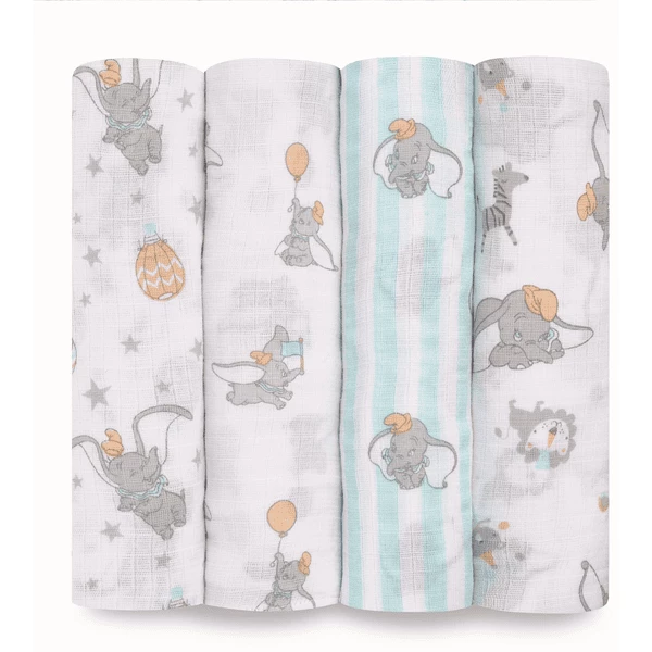 Aden+anais Essential Aden® Pucktücher Dumbo New Heights 4er Pack 1 Aden+anais Essential Aden® Pucktücher Dumbo New Heights 4er Pack