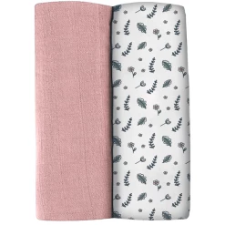 BEABA® 2-er Set Spucktücher Mirage Altosa/Blumenfeld 120 X 120 Cm