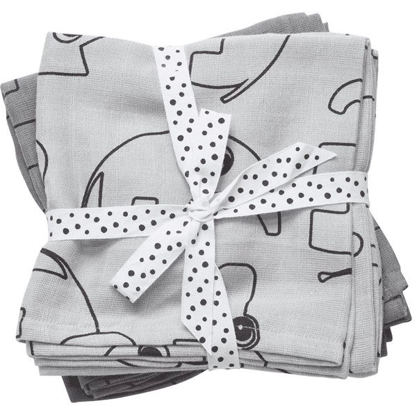 Done By Deer™ Pucktuch 2er-Pack Kontur Grau 1 Done By Deer™ Pucktuch 2er-Pack Kontur Grau