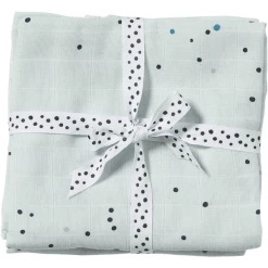 Done By Deer™ Spucktuch 2er-Pack Dreamy Dots Blau