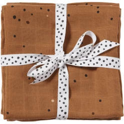 Done By Deer™ Spucktuch 2er-Pack Dreamy Dots Mustard