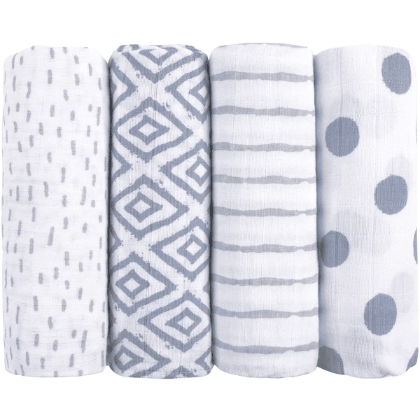 Emma & Noah Mullwindeln 4er Set Blau 70 X 70 Cm 1 Emma & Noah Mullwindeln 4er Set Blau 70 X 70 Cm