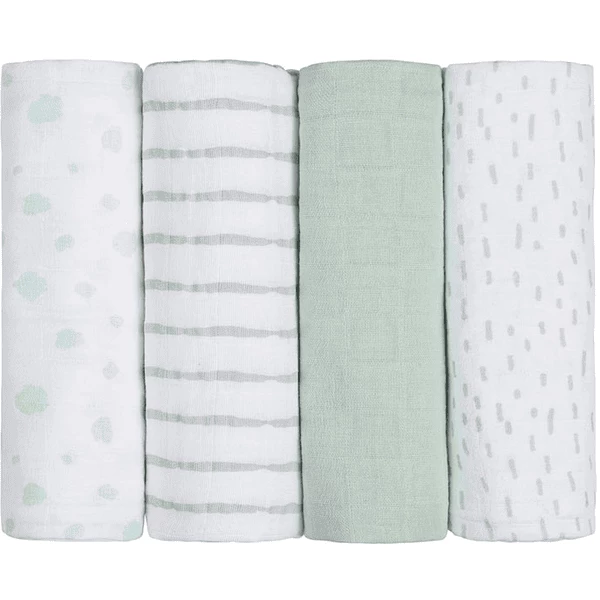 Emma & Noah Mullwindeln 4er Set Punkte Mint 70 X 70 Cm 1 Emma & Noah Mullwindeln 4er Set Punkte Mint 70 X 70 Cm