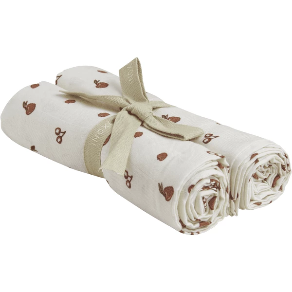 Fixoni Mulltücher 2er-Pack Sheer Bliss Weiß 1 Fixoni Mulltücher 2er-Pack Sheer Bliss Weiß