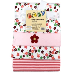 Hütte & Co HÜTTE & CO Moltontücher 4er Pack Blumen