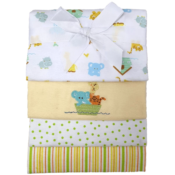 Hütte & Co HÜTTE & CO Moltontücher 4er Pack Grün 1 Hütte & Co HÜTTE & CO Moltontücher 4er Pack Grün