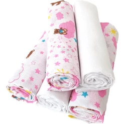 Hütte & Co HÜTTE & CO Mulltücher 5er-Pack Wolke Girls