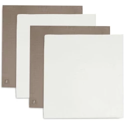 Jollein Mulltuch Bambus Baumwolle 70x70cm 4er-Pack Biscuit/Ivory