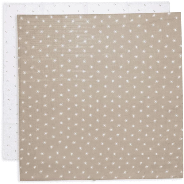 Jollein Mulltuch Musselin 70x70cm 2er-Pack Pointelle Sun Biscuit 1 Jollein Mulltuch Musselin 70x70cm 2er-Pack Pointelle Sun Biscuit