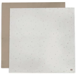 Jollein Mulltuch Schmusedecke 115x115cm 2er-Pack Pointelle Sun Biscuit