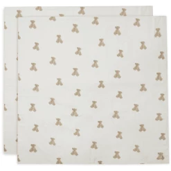 Jollein Mulltuch Schmusedecke Musselin 115 X 115 Cm 2er-Pack Teddy Bear