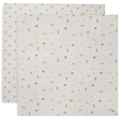 Jollein Mulltuch Schmusedecke Musselin 115x115cm 2er-Pack Farm