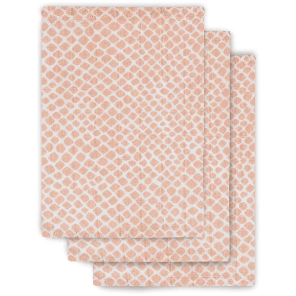 Jollein Mullwaschlappen Snake Pale Pink 3er Pack 1 Jollein Mullwaschlappen Snake Pale Pink 3er Pack