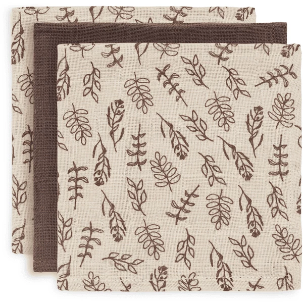 Jollein Spucktücher 3er-Pack Meadow Chestnut 1 Jollein Spucktücher 3er-Pack Meadow Chestnut