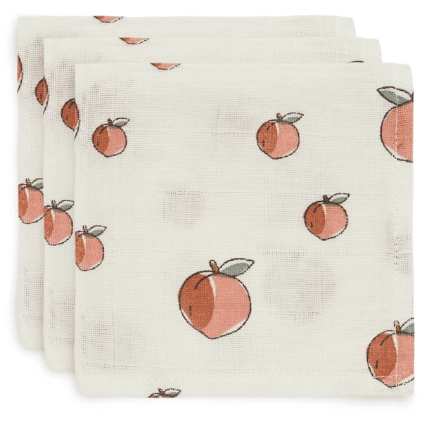 Jollein Spucktücher 3er-Pack Peach 1 Jollein Spucktücher 3er-Pack Peach