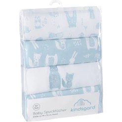 Kindsgard Molton-Spucktücher Handklad 4er-Pack Blau