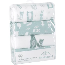 Kindsgard Molton-Spucktücher Handklad 4er-Pack Mint