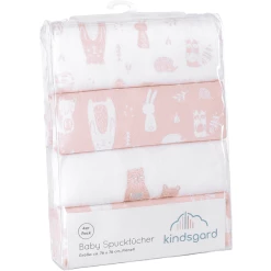 Kindsgard Molton-Spucktücher Handklad 4er-Pack Rosa