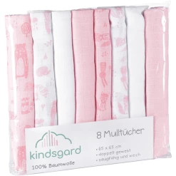 Kindsgard Mullwindeln Bovbov 8er-Pack Rosa