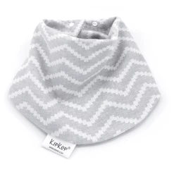 KipKep 3in1 Spucktuch Bib Kisses4You Silver Grey