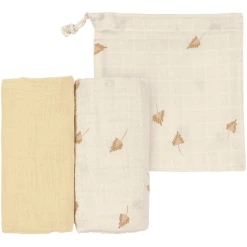 LÄSSIG Mulltücher L 2er Pack Curry 80 X 80 Cm