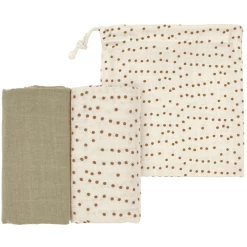 LÄSSIG Mulltücher M 2er Pack Caramel 60 X 60 Cm