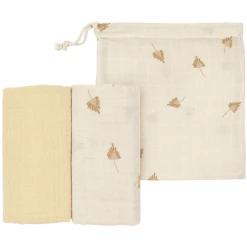 LÄSSIG Mulltücher M 2er Pack Cury 60 X 60 Cm