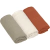 LÄSSIG Mulltücher M 3er Pack Little Forest Olive/milky/rust 60 X 60 Cm