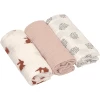 LÄSSIG Mulltücher M 3er Pack Little Forest Rabbit 60 X 60 Cm