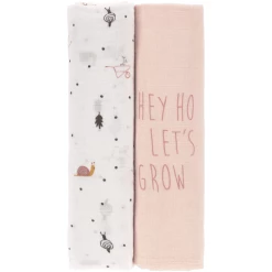 LÄSSIG Mulltücher XL 2er Pack Garden Explorer Schnecke