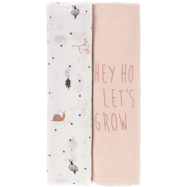 LÄSSIG Mulltücher XL 2er Pack Garden Explorer Schnecke 1 LÄSSIG Mulltücher XL 2er Pack Garden Explorer Schnecke