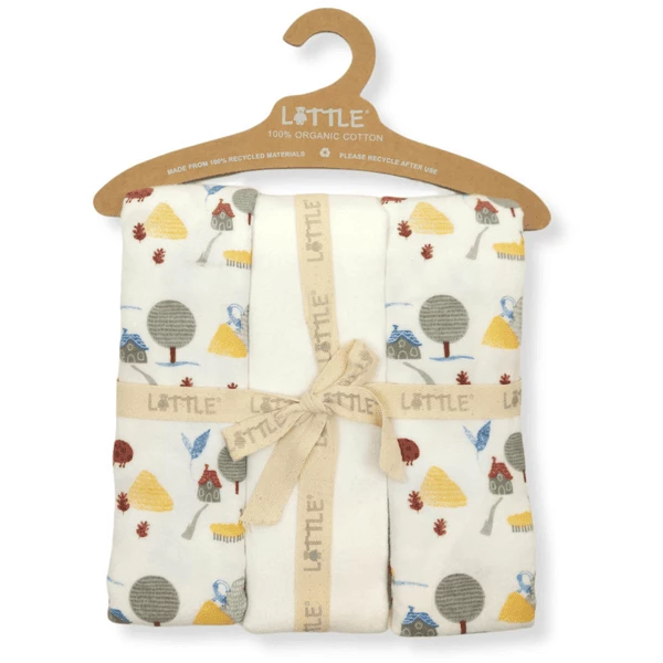 LITTLE Moltontücher 3er-Pack Organic Garden View Offwhite 1 LITTLE Moltontücher 3er-Pack Organic Garden View Offwhite