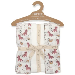 LITTLE Mullwindeln 3er-Pack Rainbow Offwhite