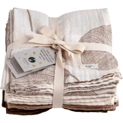 Lullaby Planet Musselin Swaddle Hazelnut Brown 65x65cm