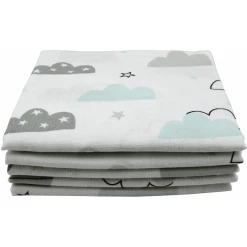 M.M.C. Mullwindel 10 PACK Spucktücher 80x70 Cm Mulltücher 10 Wolken Mint -Ubbi Speichern m m c mullwindel 10 pack spucktuecher 80x70 cm mulltuecher 10 wolken mint a342993 3