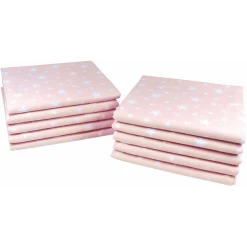 M.M.C. Mullwindel 10 PACK Sterne 80x70 Cm Mulltücher 10 Rosa -Ubbi Speichern m m c mullwindel 10 pack sterne 80x70 cm mulltuecher 10 rosa a346303 2