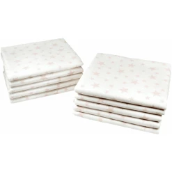 M.M.C. Mullwindel 10 PACK Sterne 80x70 Cm Mulltücher 10 Weiß -Ubbi Speichern m m c mullwindel 10 pack sterne 80x70 cm mulltuecher 10 weiss a346305 2