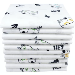 M.M.C. Mullwindel 10 PACK Tier Motive 80x70 Cm Mulltücher 10 Hunde