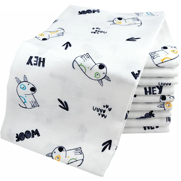 M.M.C. Mullwindel 10 PACK Tier Motive 80x70 Cm Mulltücher 10 Hunde 4 M.M.C. Mullwindel 10 PACK Tier Motive 80x70 Cm Mulltücher 10 Hunde – Bild 4