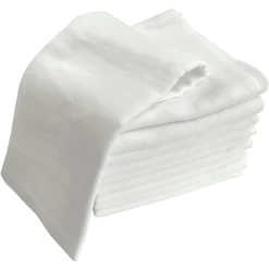 M.M.C. Mullwindel 10 PACK Unifarben 80x70 Cm Mulltücher 10 Weiß