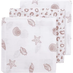 Meyco Mullwindeln 3er-Pack Shells Lilac 70 X 70 Cm