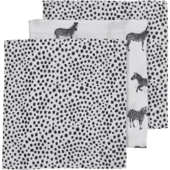 Meyco Mullwindeln 3er-Pack Zebra Animal / Cheetah 70 X 70 Cm