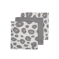 Meyco Spucktücher 3er-Pack Panter Neutral / Grau 30 X 30 Cm
