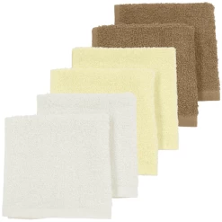 MEYCO Spucktücher 6er Pack Weiß/gelb/braun
