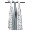 Meyco Swaddles 3er-pack Animal/Stone Green 120x120 Cm