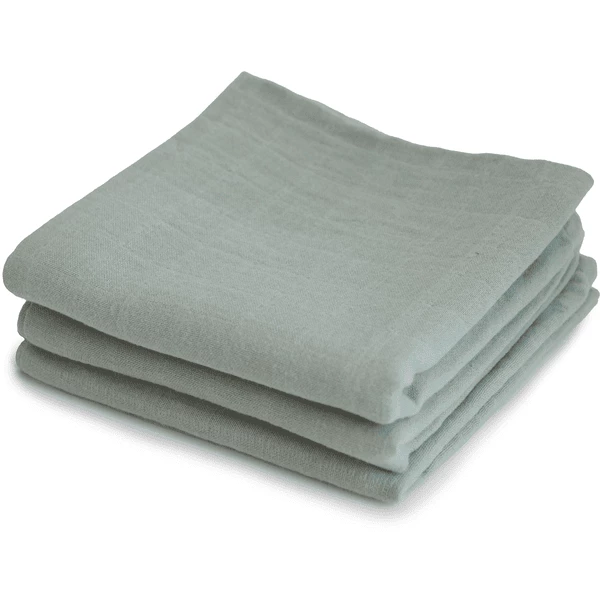 Mushie Musselintücher 3er-Pack Sage 1 Mushie Musselintücher 3er-Pack Sage