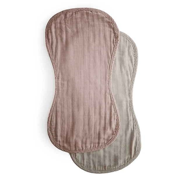 Mushie Spucktuch Musselin Blush/Fog 2er-Pack 1 Mushie Spucktuch Musselin Blush/Fog 2er-Pack